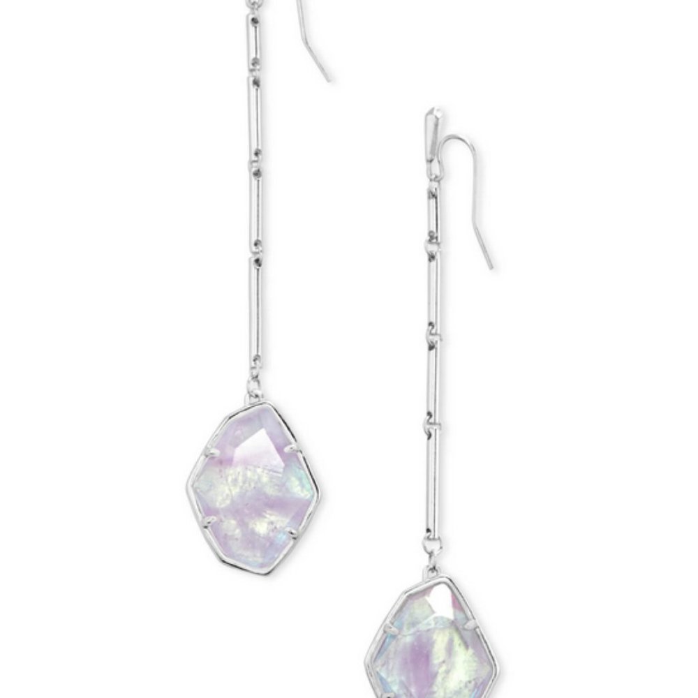 NWT Kendra Scott Charmian Earrings- Purple Stone